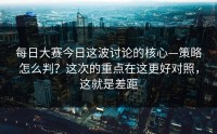 每日大赛今日这波讨论的核心—策略怎么判？这次的重点在这更好对照，这就是差距