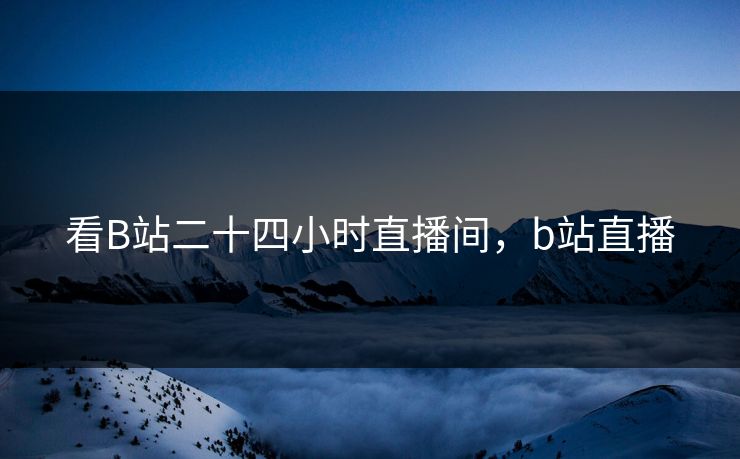 看B站二十四小时直播间，b站直播
