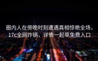 圈内人在傍晚时刻遭遇真相惊艳全场，17c全网炸锅，详情一起草免费入口